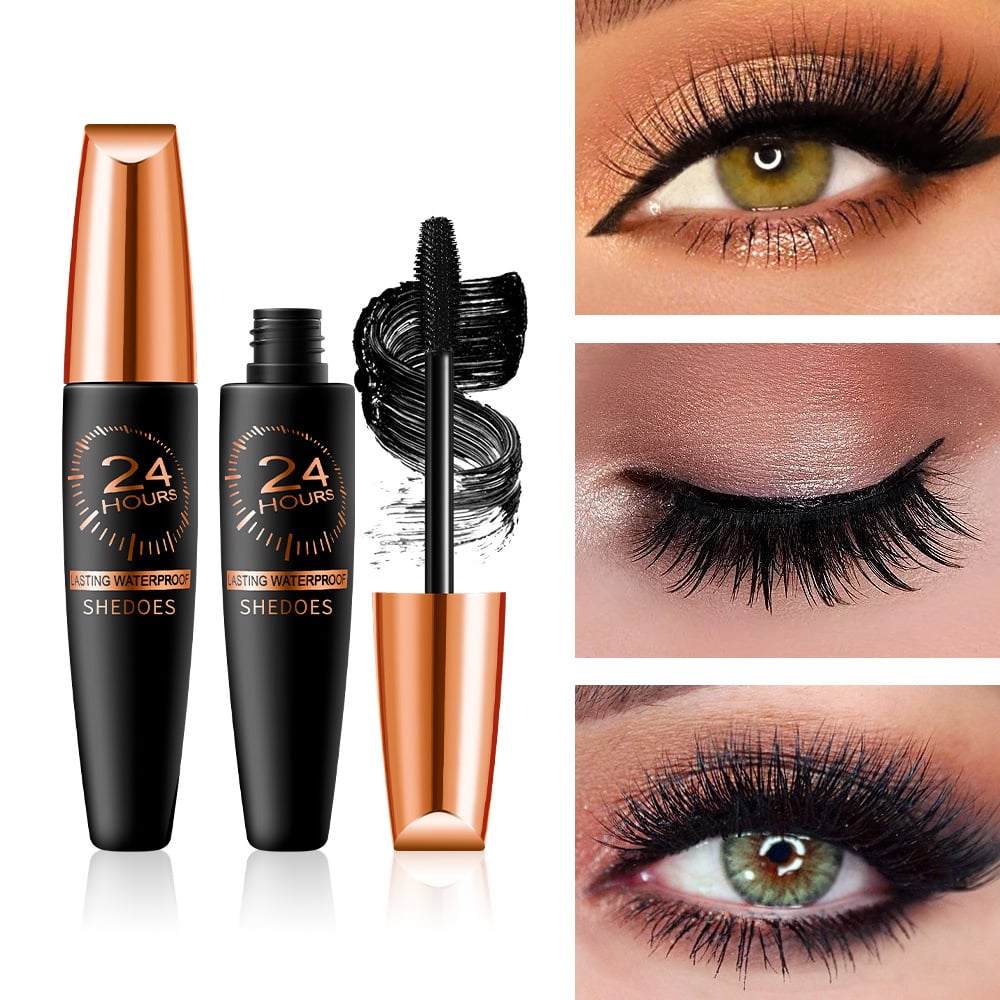 1+1 Gratis | LashLux™ 4D Wasserdichte Seidenfaser Verdickende und Verlängernde Wimperntusche