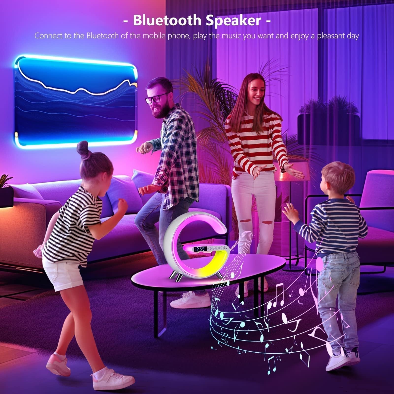All-in-One Bluetooth-Lautsprecher & Stimmungsleuchte mit Ladefunktion