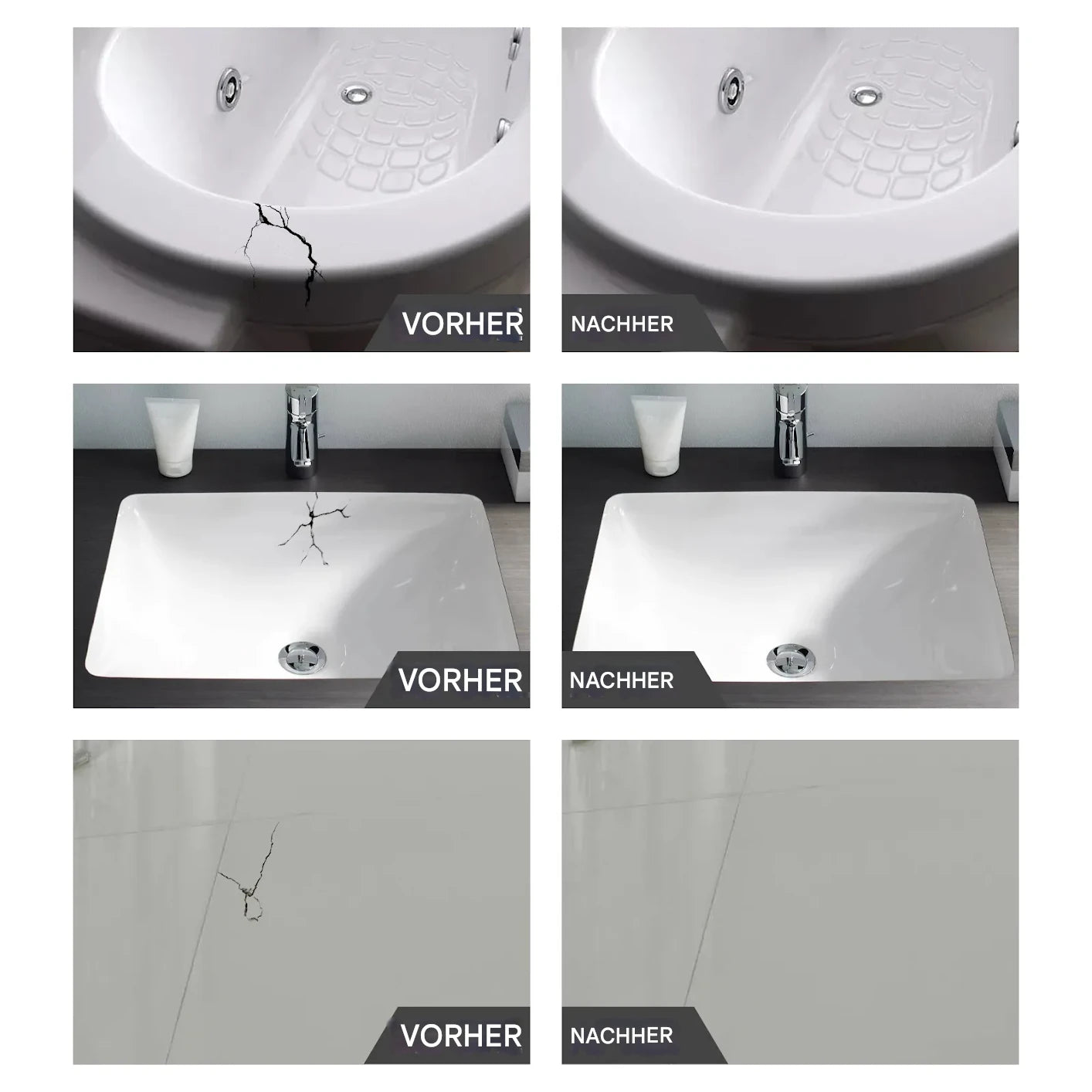 1+1 Gratis | TileRepair™ Erzielt nahtlose Fliesenreparaturen, die perfekt zu Ihren vorhandenen Fliesen passen