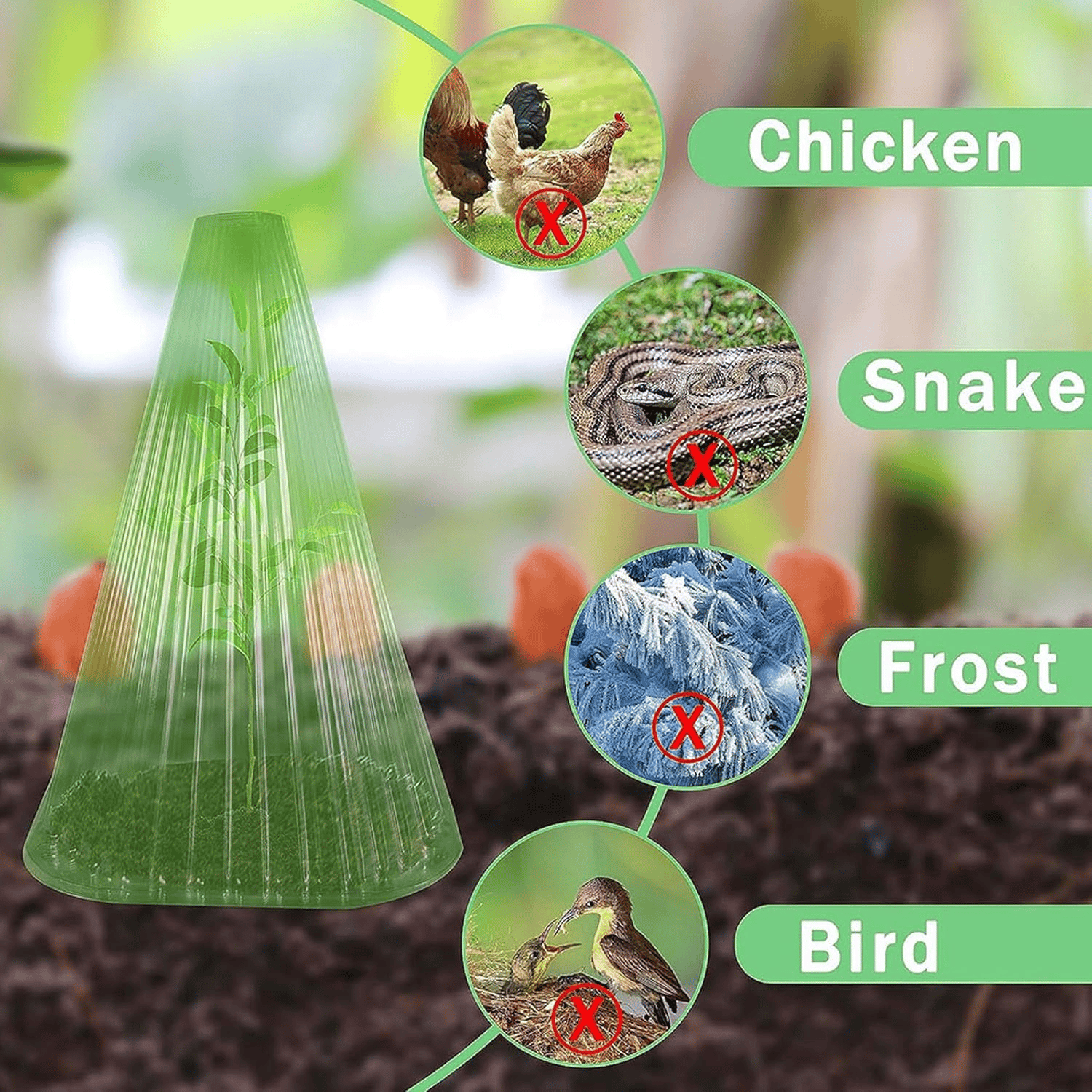 PlantShield™ - Garten-Gewächshaus-Pflanzenabdeckungen (10 Stück/Set)