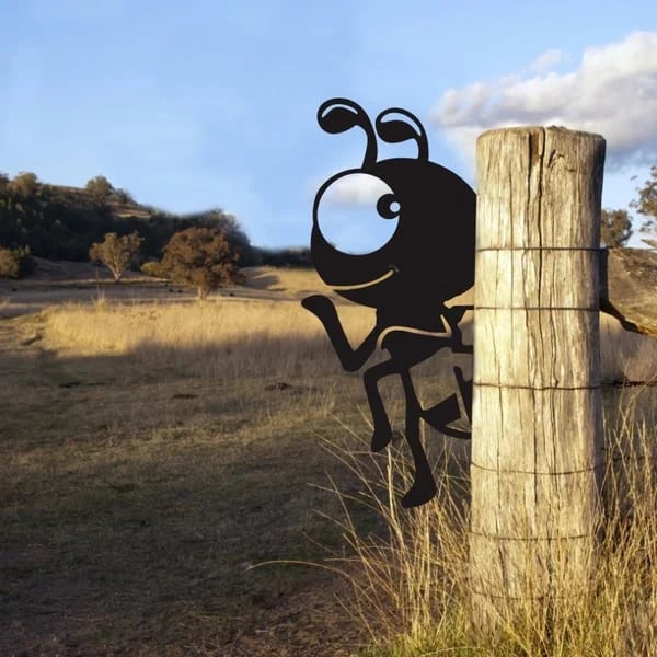 Lustige Garten-Dekoration aus Metall – Bauernhoftiere zum Aufhängen