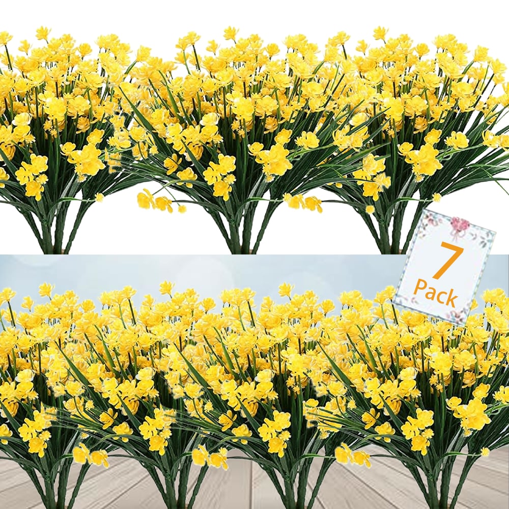 Pflegeleichte künstliche Outdoor-Blumen – Naturgetreu und UV-beständig (7er-Pack)