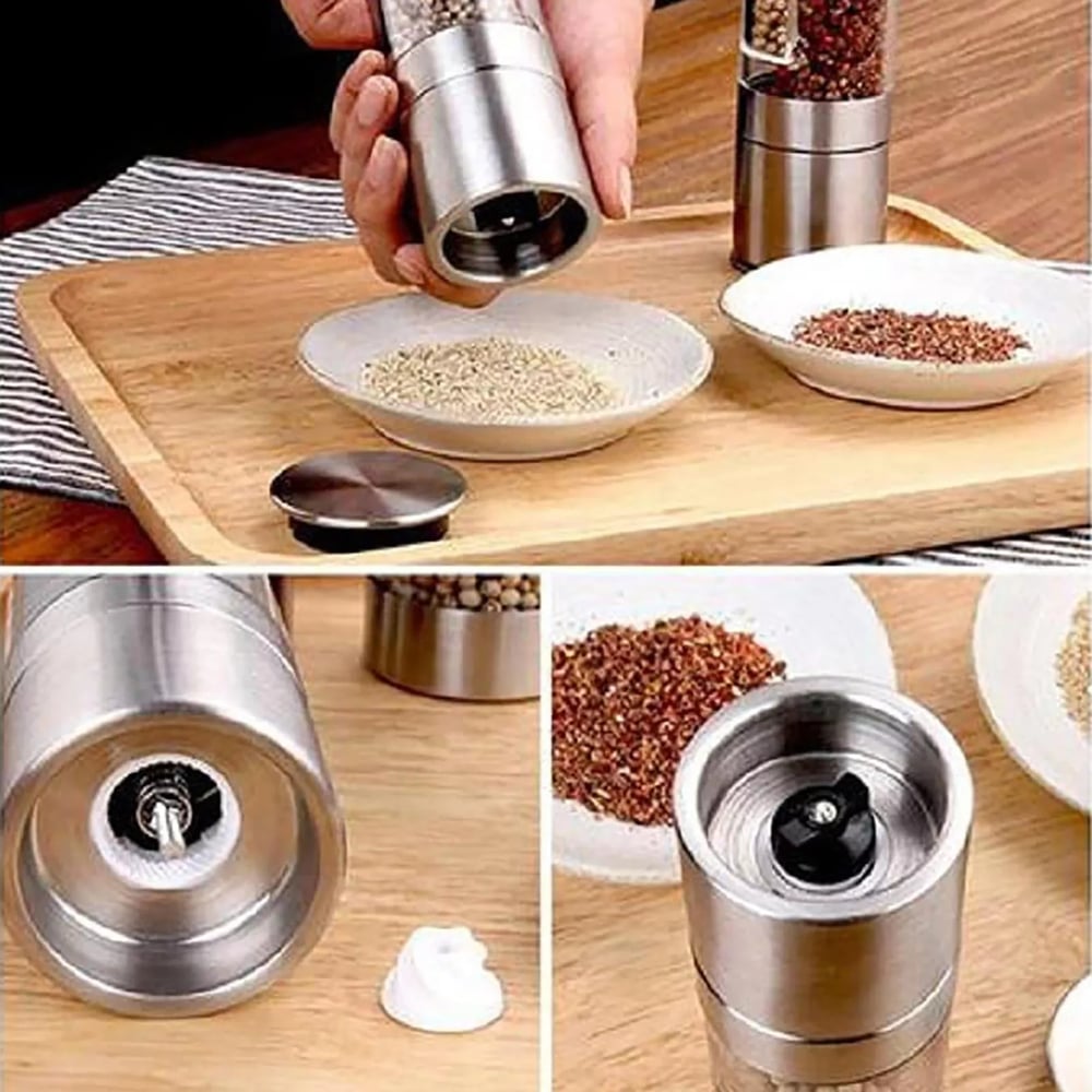 Salz- und Pfeffermühle mit Druckknopf