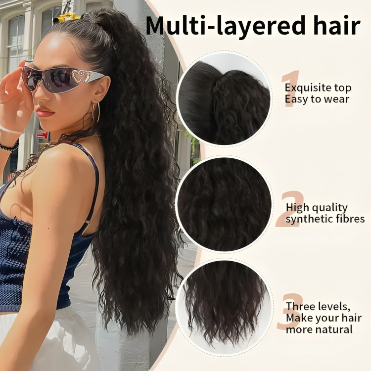 50% RABATT TEMPORÄR | ClipCurls™ | Lockige Haarverlängerung mit Pferdeschwanz