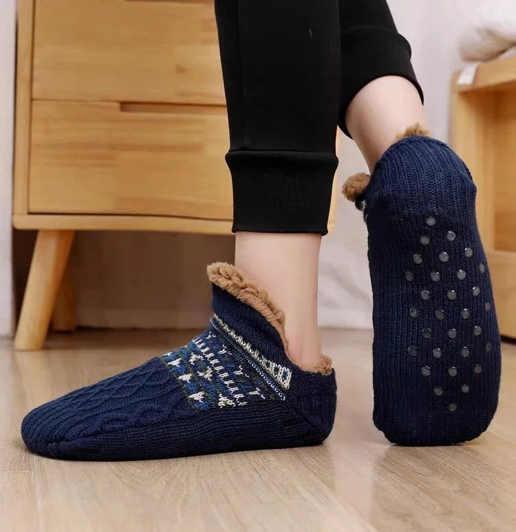 Thermo-Haussocken Winter | Rutschfeste Kuschelsocken für Damen & Herren | Dick gefüttert & extra warm | CozySocks