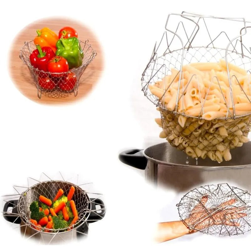 ChefPro™ - Edelstahl-Kochkorb mit herausziehbarem Sieb