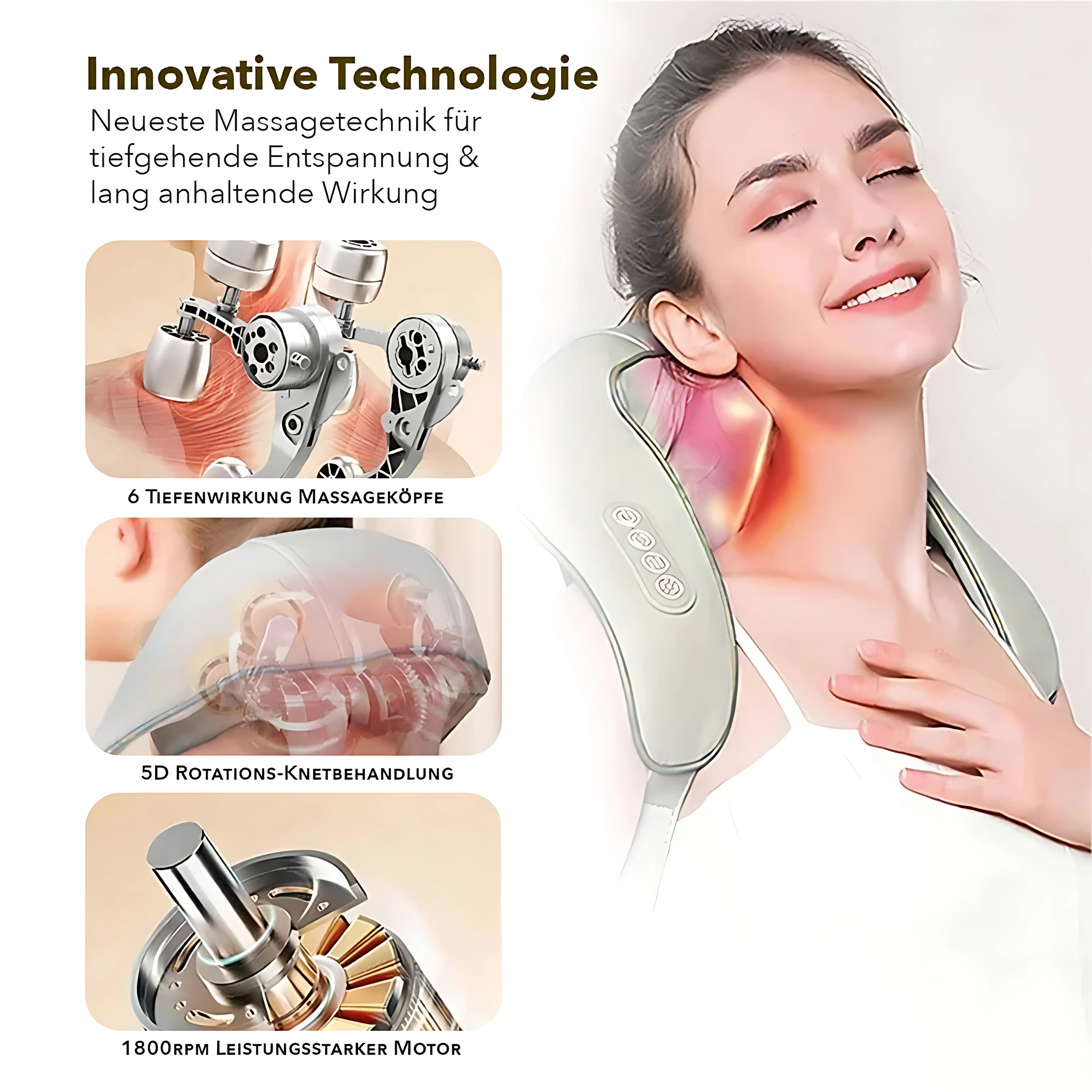 RelaxTherm™ | Tiefengewebs-Wärmemassage für Nacken, Rücken und Schultern
