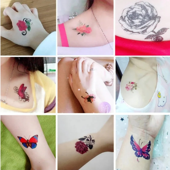 Stilvolle und kreative 3D-Tattoo-Aufkleber