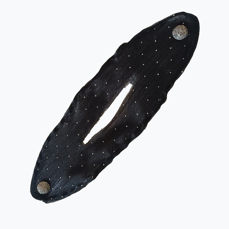 1+1 Gratis | StyleCrafter Haarknoten-Accessoire | Handbestickt & Blumenmotiv | Satin Schwarz