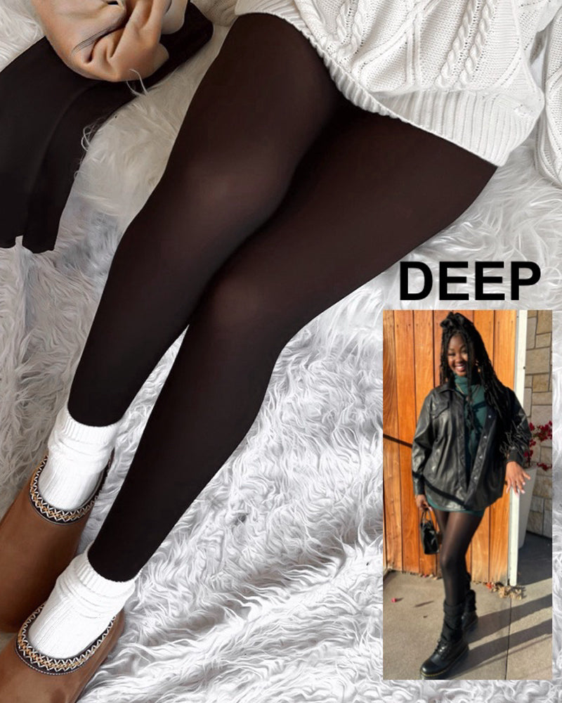 SheerCozy™ - Transluzente Strumpfhose mit Fleece-Futter