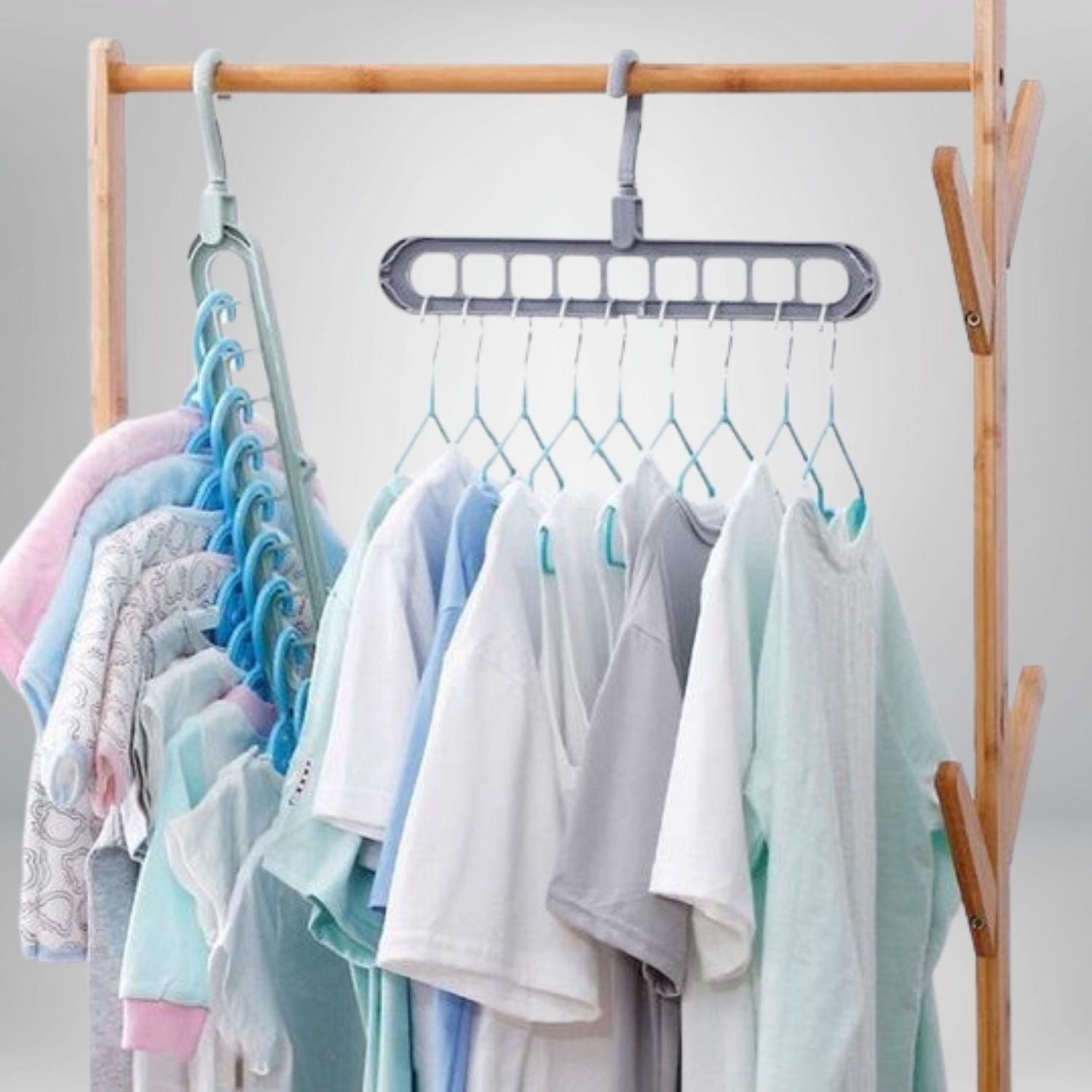1+1 GRATIS | Faltbarer Multi-Bügel – Mehr Platz im Kleiderschrank & perfekte Ordnung