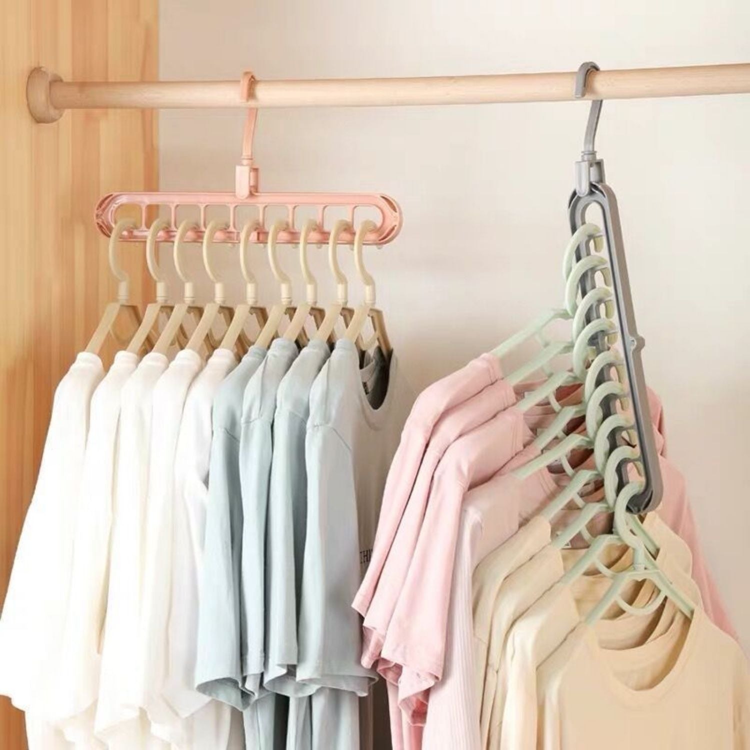 1+1 GRATIS | Faltbarer Multi-Bügel – Mehr Platz im Kleiderschrank & perfekte Ordnung