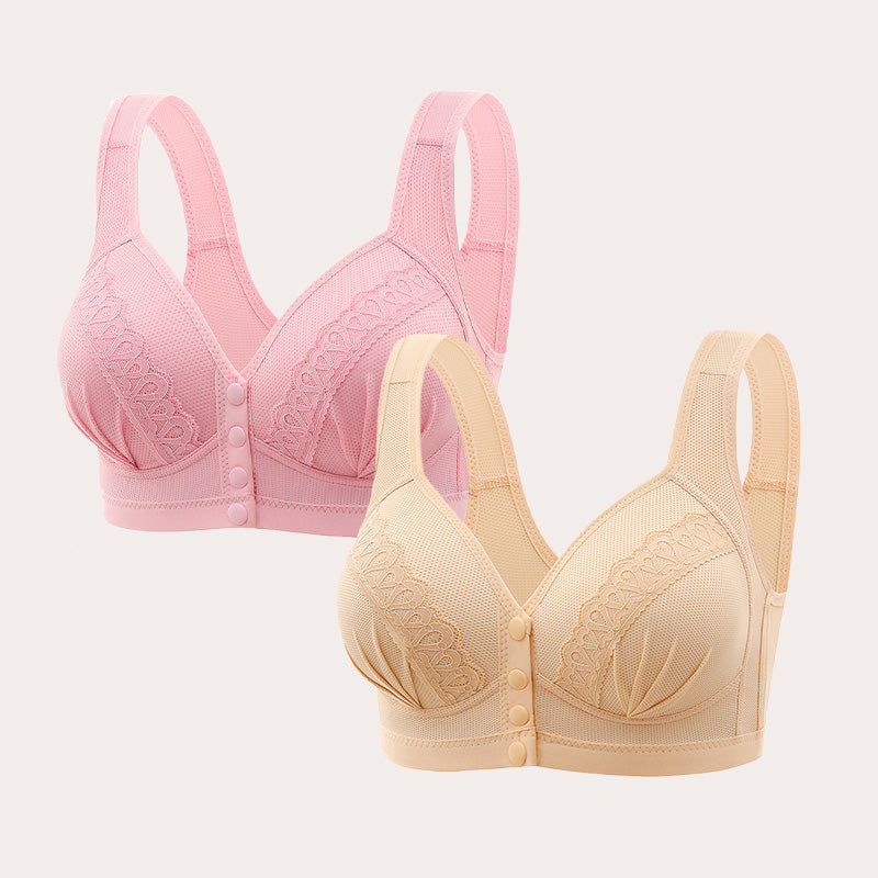 Bravora™ – Atmungsaktiver Baumwoll-BH mit Frontverschluss (1+1 GRATIS)