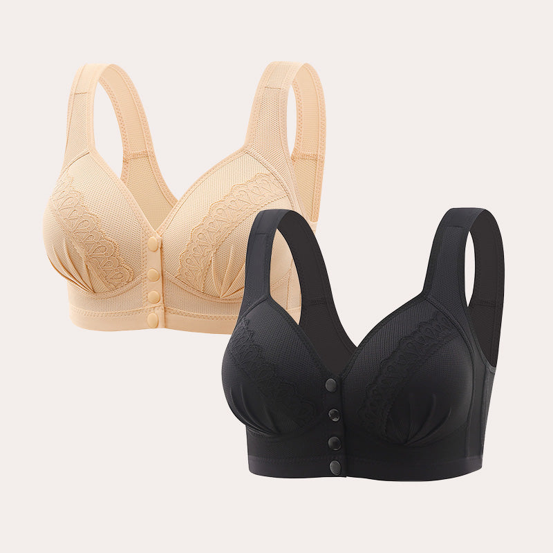 Bravora™ – Atmungsaktiver Baumwoll-BH mit Frontverschluss (1+1 GRATIS)