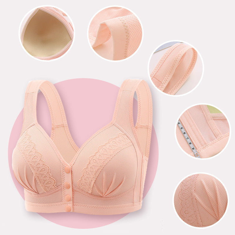 Bravora™ – Atmungsaktiver Baumwoll-BH mit Frontverschluss (1+1 GRATIS)