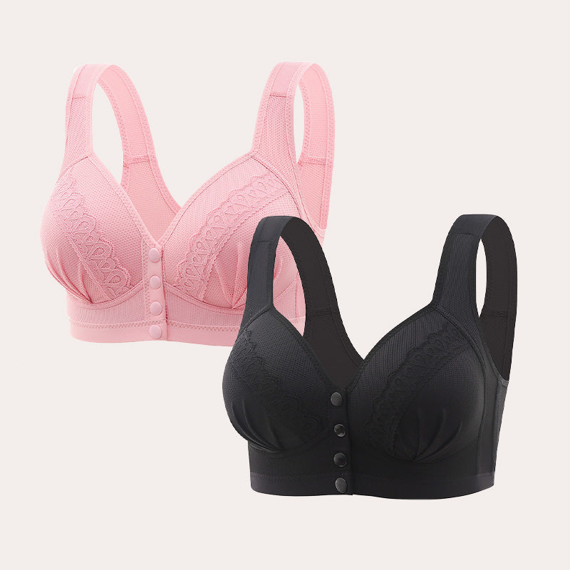 Bravora™ – Atmungsaktiver Baumwoll-BH mit Frontverschluss (1+1 GRATIS)
