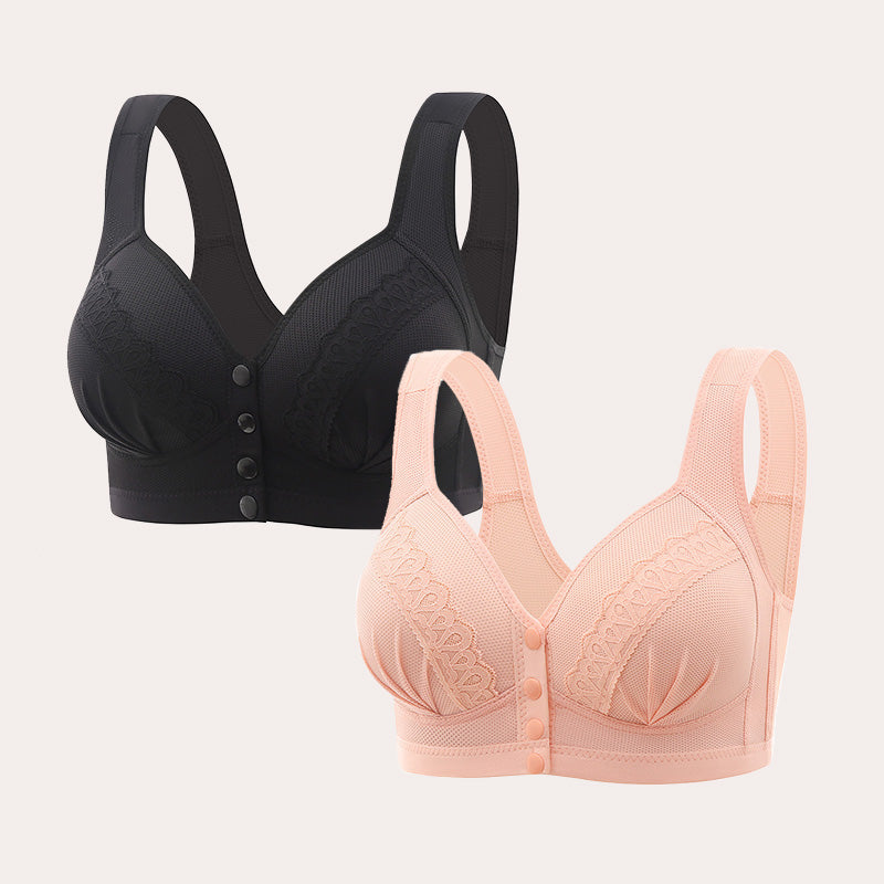 Bravora™ – Atmungsaktiver Baumwoll-BH mit Frontverschluss (1+1 GRATIS)