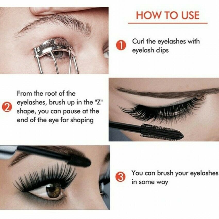 4D Wasserdichte dicke verlängernde Seidenfaser-Mascara
