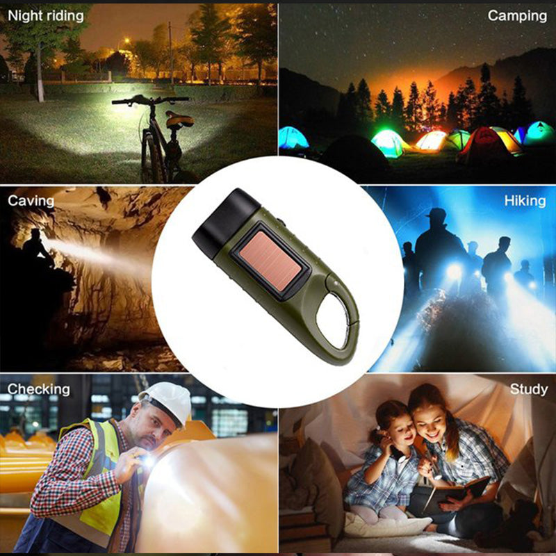Helles Licht - Solarbetriebene, tragbare Taschenlampe
