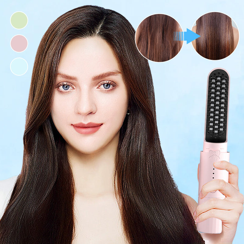 2-in-1 Haarkamm - Effizientes Glätten und Locken für Perfektes Styling
