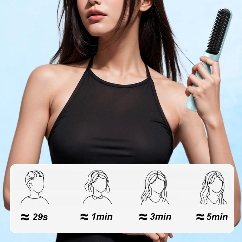 2-in-1 Haarkamm - Effizientes Glätten und Locken für Perfektes Styling