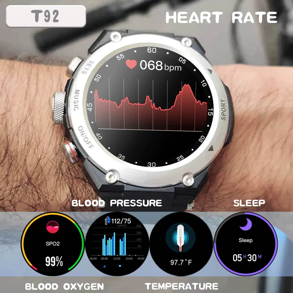 Helmes™ Smartwatch der neuen Generation + kostenlose Ohrstöpsel (50% RABATT)
