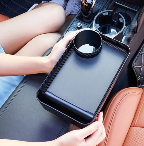 TrayBuddy™ - Praktisches Auto-Dienblatt für Mahlzeiten Unterwegs - Bequem, Sicher und Vielseitig