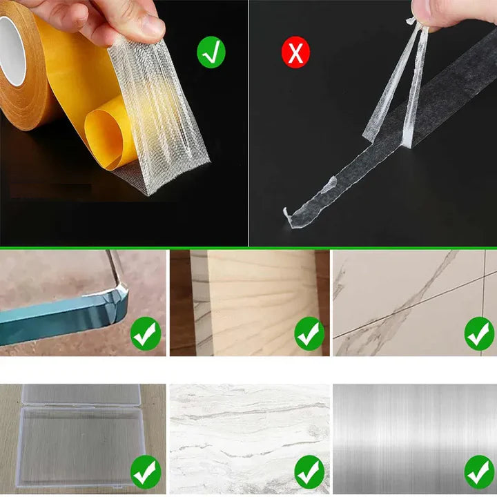 1+1 Gratis | Supersticky™ - Mega starkes widerstandsfähiges klares Band