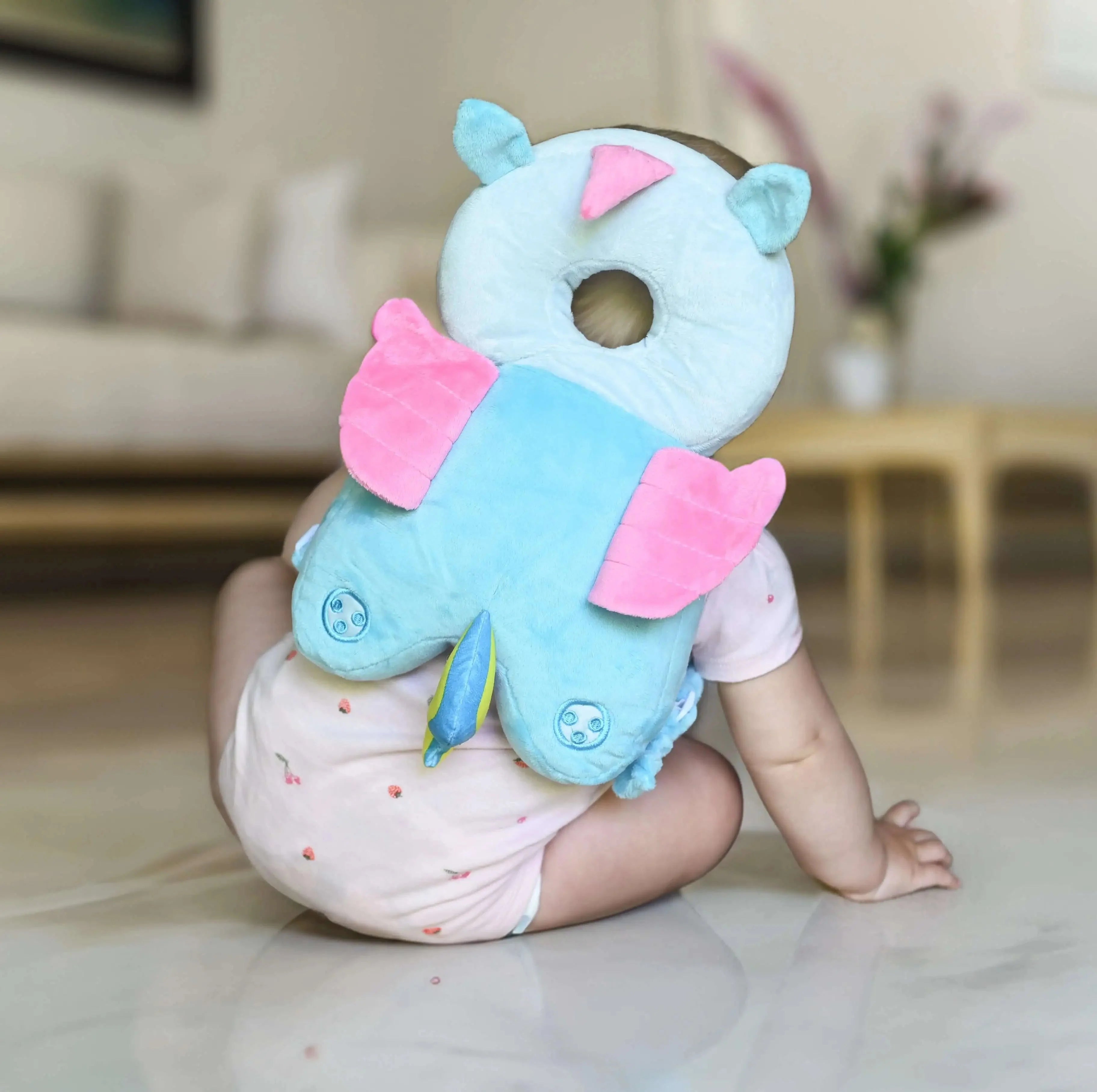 Baby Kopfschutz Rucksack™ | Weiches Rückenschlag-Polster | Sicherer Sturzschutz | Atmungsaktives Material