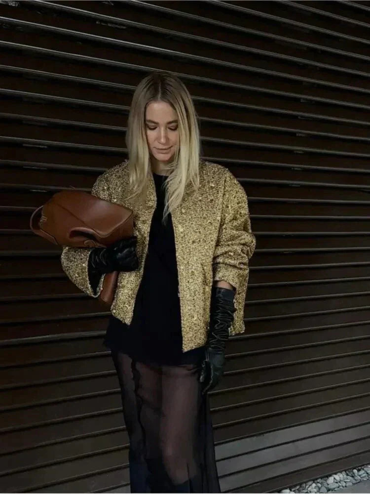 Glimmer™ Modisch schimmernde Jacke für Frauen