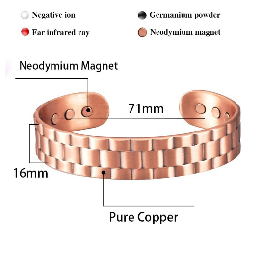 1+1 GRATIS | Menheal™ Reines Kupfer Magnetische Therapie Bioion Armband