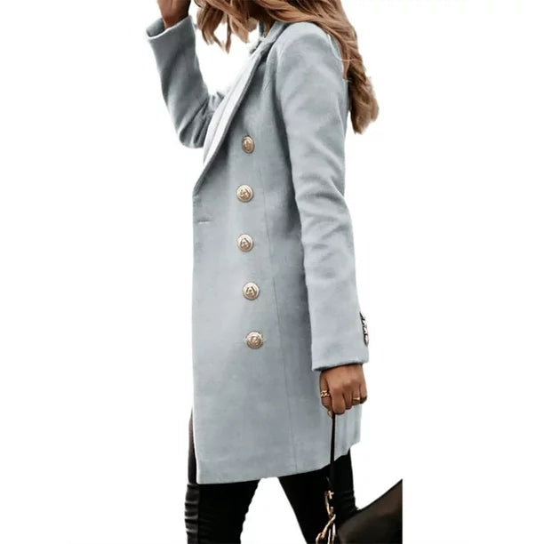 Mia™ - Solide Farbe Mantel Jacke