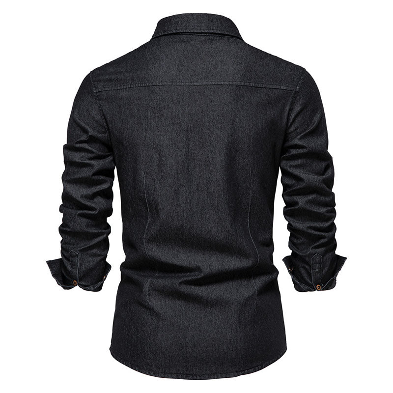 Marco™ - Das ultimative elastische Baumwoll-Denim-Hemd