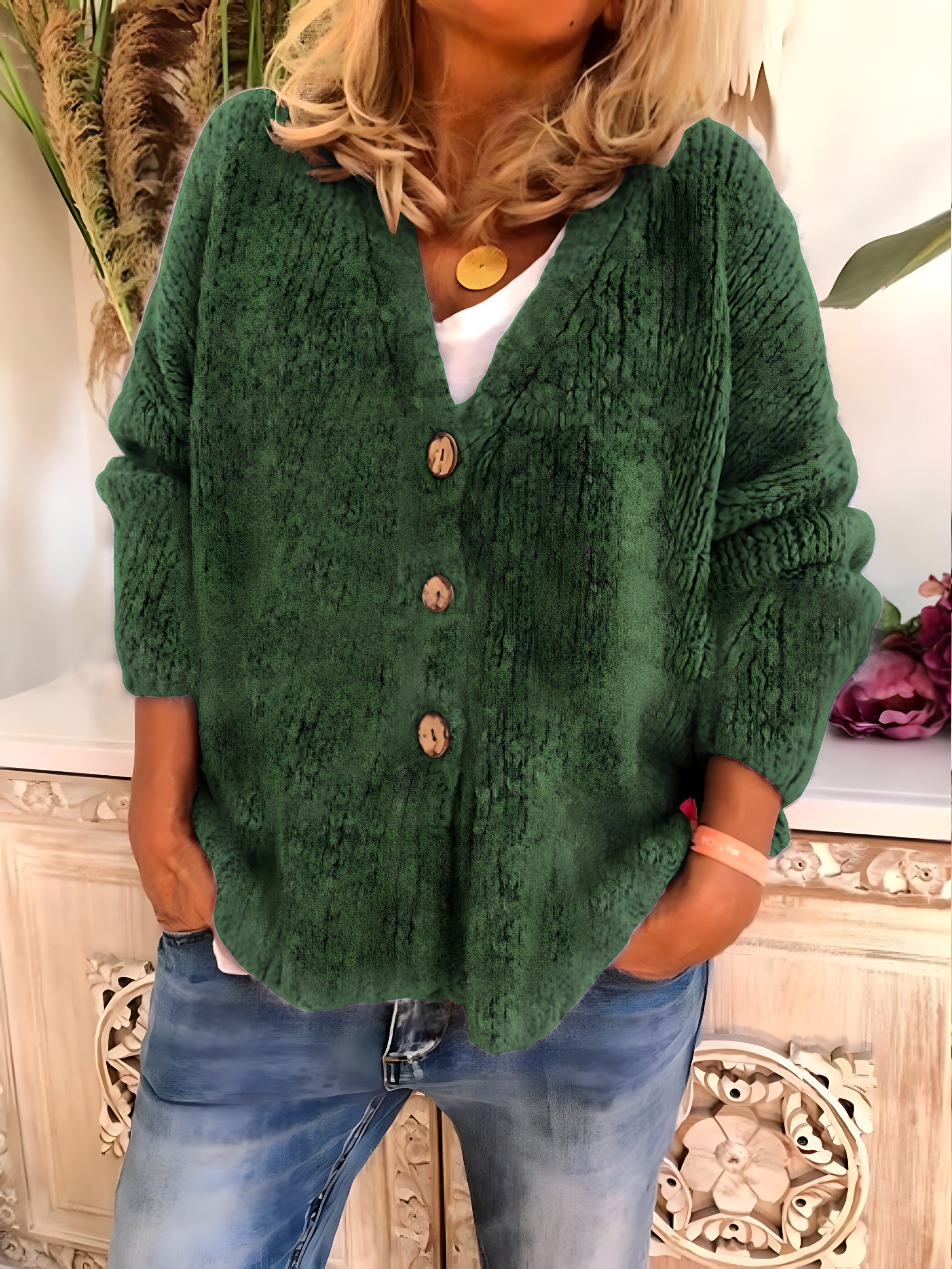 Lina™ - Strickjacke mit V-Ausschnitt