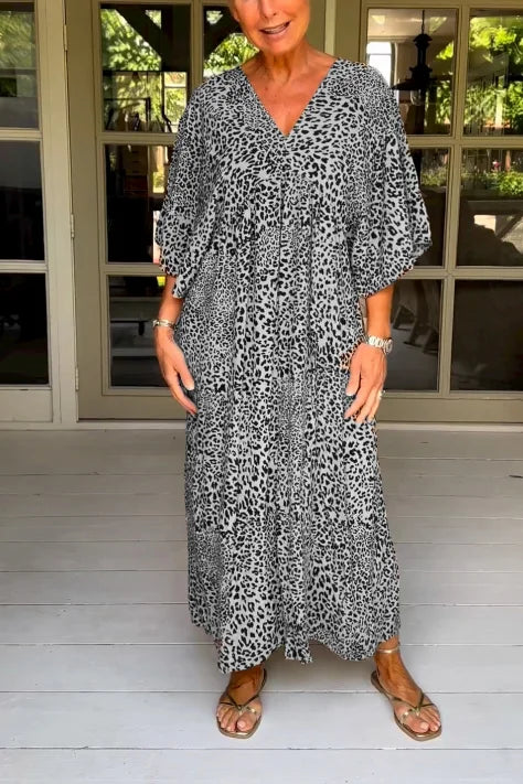 Nora™ - Vintage Sommerkleid im Leopard Stil