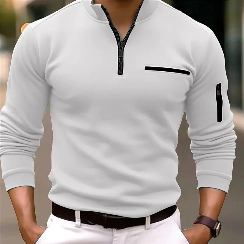 Thomas™ - Poloshirt mit viertel Reißverschluss für Herren